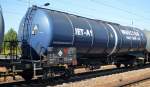 Tschechischer Kesselwagen vom Einsteller Wascosa AG f�r den Transport von Kerosin (UN-Nr.