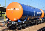 Kesselwagen in den aktuellen Firmenfarben des schweizer Einsteller WASCOSA mit einem in Tschechien registriertem Kesselwagen mit der Nr.