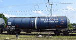 Kesselwagen vom Einsteller WASCOSA AG mit tschechischer Registrierung mit der Nr.