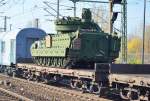 Drehgestell-Flachwagen der DB mit der Nr.