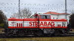 STRABAG Rail Fahrleitungen GmbH, Berlin mit der Hybridlok Typ -Prima3- Name:  HELENA  (NVR:  90 80 1002 046-3 D-SRFL ) am 09.08.25 Höhe Bahnhof Stendal Hbf.