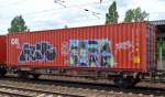 Das weltweit agierende Logistikunternehmen CAI International, Inc aus den USA mit seinen weltweit vermieteten Containern am 26.06.14 Bhf.