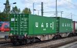 Gelenk-Containertragwagen mit der Nr.