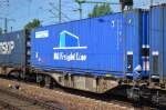 Ein Container der niederländischen Intermodal Company BG Freigt Line B.V.
