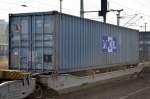 Ein MOL Container auf einem Taschenwagen am 29.10.15 Bhf.