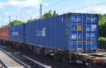 Ein blauer 45ér Container der Fa.
