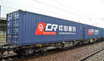 Gelenk-Containertragwagen der PKP Cargo mit der Nr.