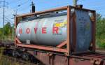 Ein HOYER Kesselcontainer am 03.09.14 Bhf.