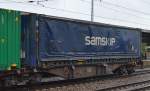 Wechselladeauflieger (Containerform) der Fa.samskip am 22.10.14 Bhf.