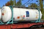 MCM Kesselcontainer (Un-Nr.33/1170 = Ethanol) am 03.10.15 Bhf.