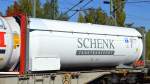Gasdruckkesselcontainer mit Sonnendach der Fa.SCHENK (UN-Nr.