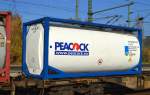 Ein PEACOCK Kesselcontainer am 31.10.15 Bhf.