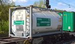 Sehr ich zum ersten Mal, ein Tankcontainer der Fa.