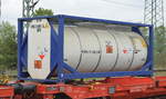 20’ Standard Tankcontainer (UN-Nr.: 46/1381 =  	Phosphor, weiß oder gelb, trocken, unter Wasser oder in Lösung), 13.05.17 Bf.