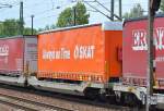 LKW-Auflieger der SKAT-Gruppe, einem Internationalen Transport- und Logistikbetreiber am 16.07.15 Bhf.