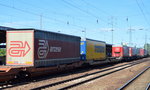 arces und transped Trailer auf einem Taschenwagenzug (TXL-Leistung) am 22,07,16 Bf.