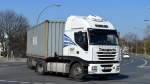 IVECO STRALIS 450 Zugmaschine mit Containerträgerauflieger der Sped.