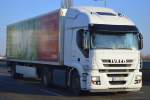 Eine IVECO STRALIS 270 Zugmaschine mit Erdgasantrieb der Sped.