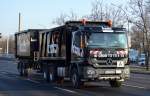 MB ACTROS Abrollkipper + Hänger der Fa.