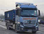 MB NEW ACTROS 2548 A>brollkipper der Fa.SCHROTT WETZEL am 23.11.16 Berlin-Marzahn.