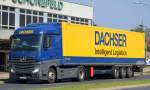 Das Logistikunternehmen DACHSER mit MB NEW ACTROS 1845 Sattelzug am 16.09.14 Bhf.