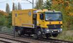 Zweiwege Ultraschall-Gleismessfahrzeug (MB ACTROS 1832) der Fa.