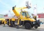 Zweiwege MB UNIMOG U400, Umbau ZWIEHOFF/ZAGRO mit Hebeb�hnenaufsatz der Fa.