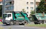 SCANIA 114G 340 PS Absetzkipper + H�nger am 29.08.12 Berlin-Pankow.