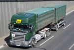 SCANIA R480 Wechsellader + Hänger mit zwei Abrollcontainern der Sped.