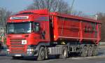 Mächtiger SCANIA Sattelkipper der Fa.