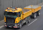 Mächtiger SCANIA R580 Baukipper + Kipphänger, Fa.