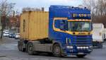 Auch diesem prächtigen SCANIA Containersattelzug der Sped.