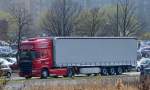 Polnischer Sattelzug mit SCANIA R580 Zugmaschine der Sped.