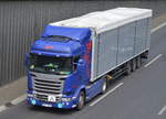Tschechischer Sattelzug mit SCANIA R450 Zugmaschine der Fa.