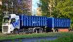 Relativ neuer VOLVO FH 460 Abrollkipper + Hänger der Fa. Erler-Wennigsen am 08.05.17 Berlin Marzahn.
