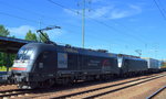 Eine der nach wie vor eher seltenen TXL Leistungen hier im Nordosten, Doppeltraktion mit dem MRCE Taurus 182 512-4 und der MRCE Dispolok 189 101-9 für TXL mit KLV-Güterzug am 22.07.16
