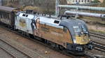 Endlich mal in Berlin erwischt, der Kaiser Franz MRCE Taurus von TXL, ES 64 U2-023/182 523-1 mit gemischtem Güterzug am 20.01.18 Berlin-Springpfuhl Richtung Norden.