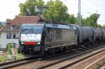 MRCE Dispolok angemietet von TXL ES 64 F4-037 (91 80 6189 937-6 D-DISPO, Siemens Bj.2008) mit Kesselwagenzug Richtung Bernau, 16.06.11 Berlin-Karow.