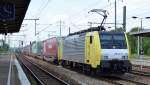 MRCE Dispolok 189 203-3 (ES 64 F4-203) für ERSR mit KLV Zug am 15.07.14 Bhf.