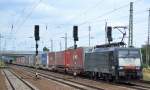 ERSR Poznan-Shuttle auf dem Rückweg nach Rotterdam mit MRCE-Dispolok E 189-201/ES 64 F4-201 mit KLV-Zug Durchfahrt Bhf.
