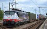 ERSR Poznan Shuttle auf dem Rückweg nach Rotterdam mit MERCE Dispolok 189-213/ES 64 F4-213 am 09.09.14 Durchfahrt Bhf.