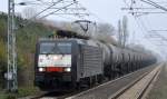 MRCE Dispolok 189-105/ ES 64 F4-105 für LTE tätig mit Kesselwagenzug am 18.11.14 Berlin-Hohenschönhausen.
