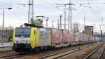 MRCE Dispolok E 189-203/ES 64 F4-203 für ERSR mit KLV-Zug am 03.02.15 Durchfahrt Bhf.