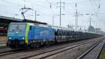 PKP Cargo mit EU45-154/189-154 mit PKW-Transportzug fabrikneuer Fiat 500 am 14.07.15 Bhf.