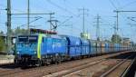 PKP Cargo mit EU45-804/189-804 und einem Schüttgutwagenzug am 02.10.15 Durchfahrt Bhf.