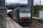 MRCE Dispolok 189-113/ES 64 F4-113 für die LTE mit Kesselwagenzug am 15.07.15 Berlin-Hohenschönhausen.