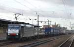 ERSR Poznan Shuttle heute mit E 189-210 und KLV-Zug am 01.12.15 Bhf.