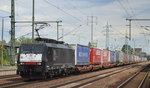 ERSR mit der MRCE Lok ES 64 F4 - 200 und KLV-Zug am 05.07.16 Bf.
