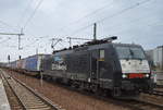 ERSR mit der MRCE Dispo-Lok E 189-208 und KLV-Zug am 14.03.17 Bf.