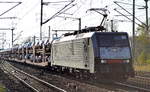 DB Cargo 189 457-5 mit PKW-Transportzug mit fabrikneuen FORD Typ? PKW am 16.10.17 Bf.